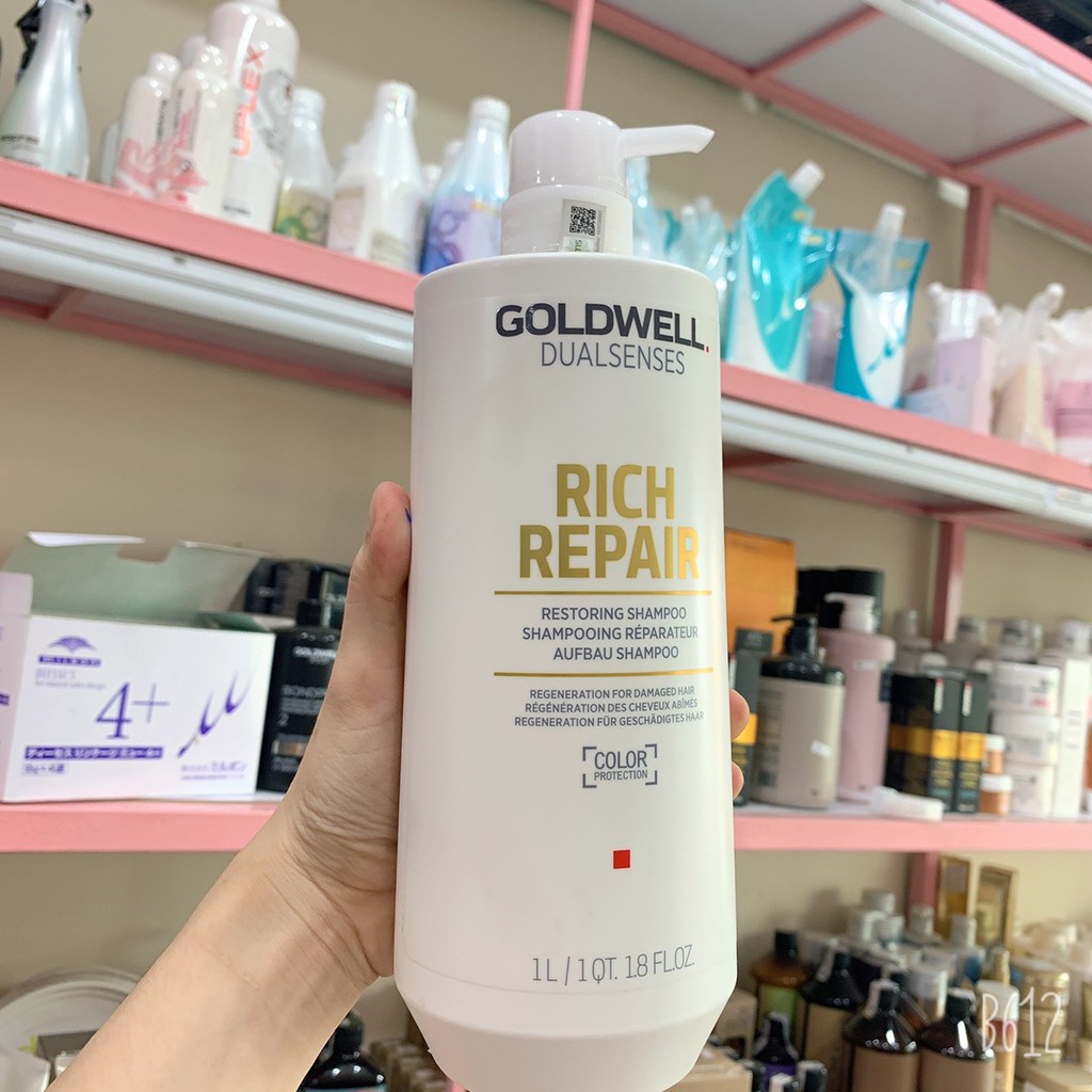 Dầu Gội Xả Goldwell Phục Hồi Tóc Hư Tổn 1000ml ( Hàng chính hãng)