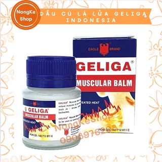 Lố 12 hủ dầu cù là lửa geliga 40g indonesia