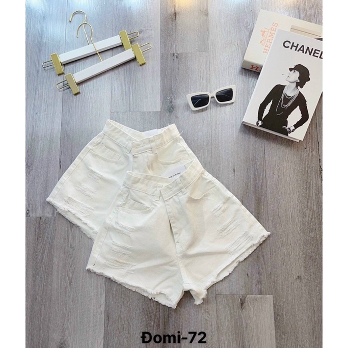 quần short jean rách kiểu(hình thật)