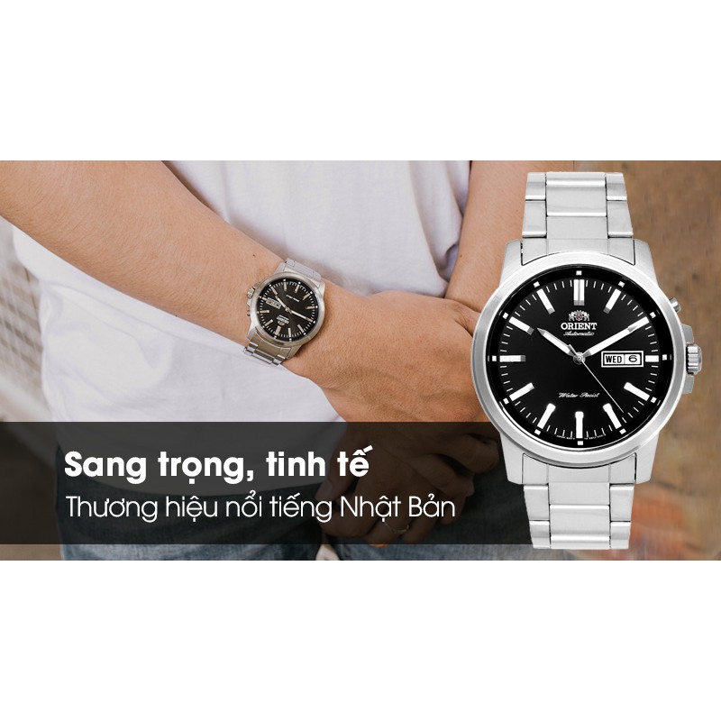 Đồng hồ Nam Chính Hãng Orient FEM7J003B9 , Automatic , Dây thép