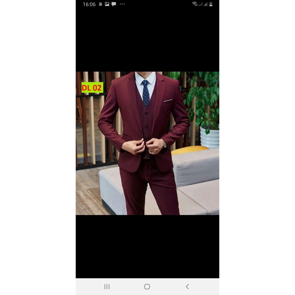 Bộ vest nam 🔥 GIÁ TỐT 🔥 bộ com lê nam chất vải tuyệt mưa cao cấp dáng đứng, có lớp lót mềm