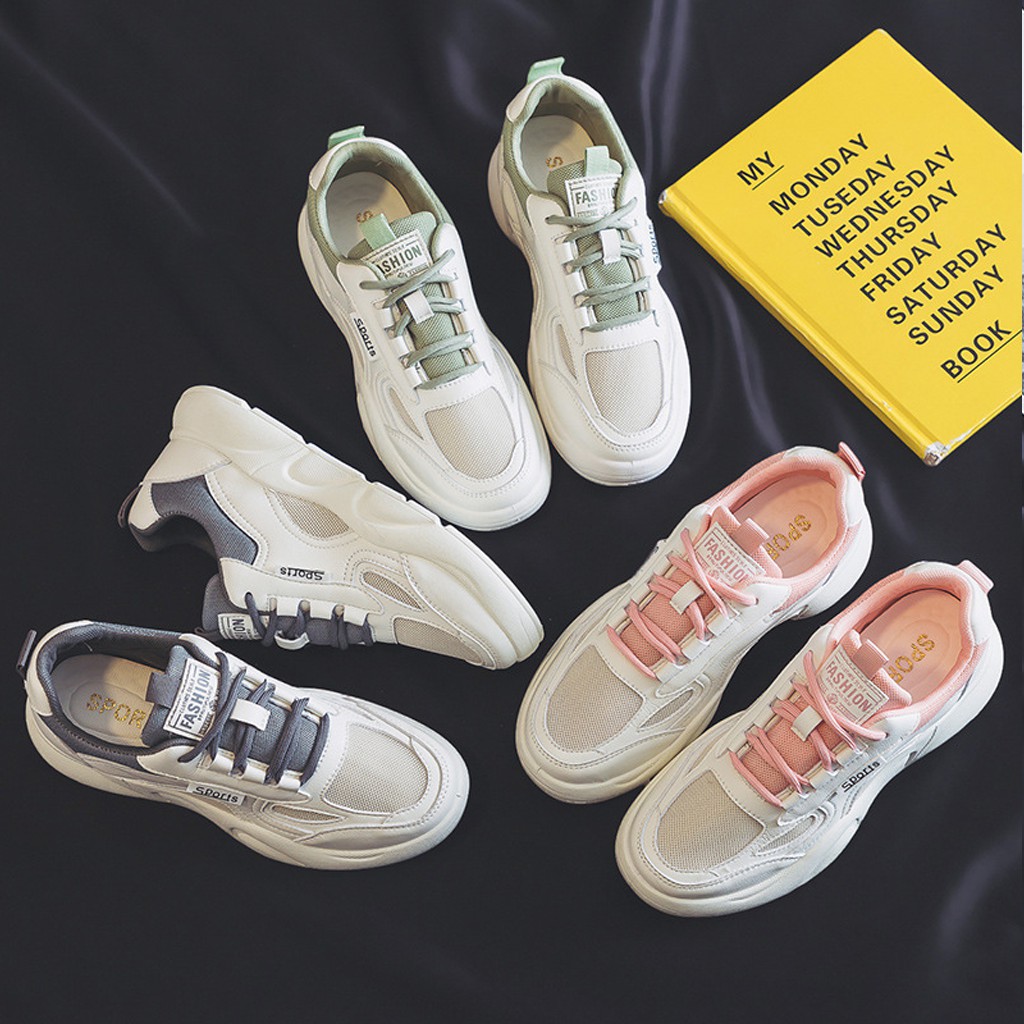 Giày Sneaker Nữ BUXINO12 Giày Thể Thao Nữ Cột Dây Chạy Bộ Ulzzang Cổ Thấp Ôm Chân Đi Học Đi Chơi Size Từ 36 Đến 39