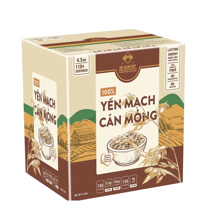 Yến mạch cán mỏng DK Havest 4.5kg