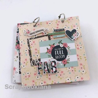 Album ảnh scrapbook size 18x18cm và 20 bìa giấy trắng