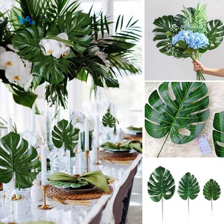 Bộ 2 Chiếc Lá Cây Monstera Nhiệt Đới Nhân Tạo Trang Trí Nhà Cửa/Bàn Tiệc Cưới