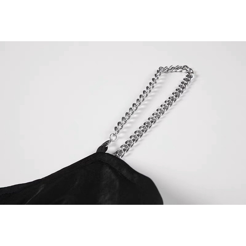 Váy 2 dây voan đen trắng MSHI CLUB