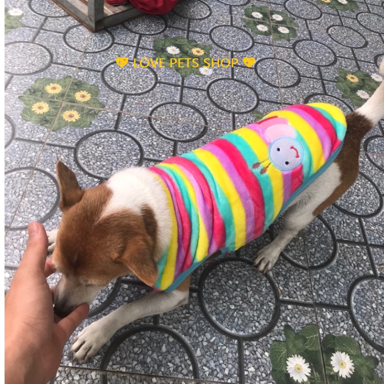 ÁO CHO CHÓ MÈO, ÁO BA LỖ BẰNG VẢI LÔNG MỀM MỊN CHO THÚ CƯNG NHỎ - LOVE PETS SHOP