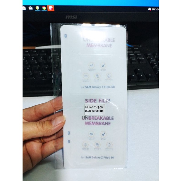 Miếng dán PPF cho samsung Z Flip 5 / Z Flip 3 5G / Z Flip 4 bảo vệ máy khỏi trầy xước