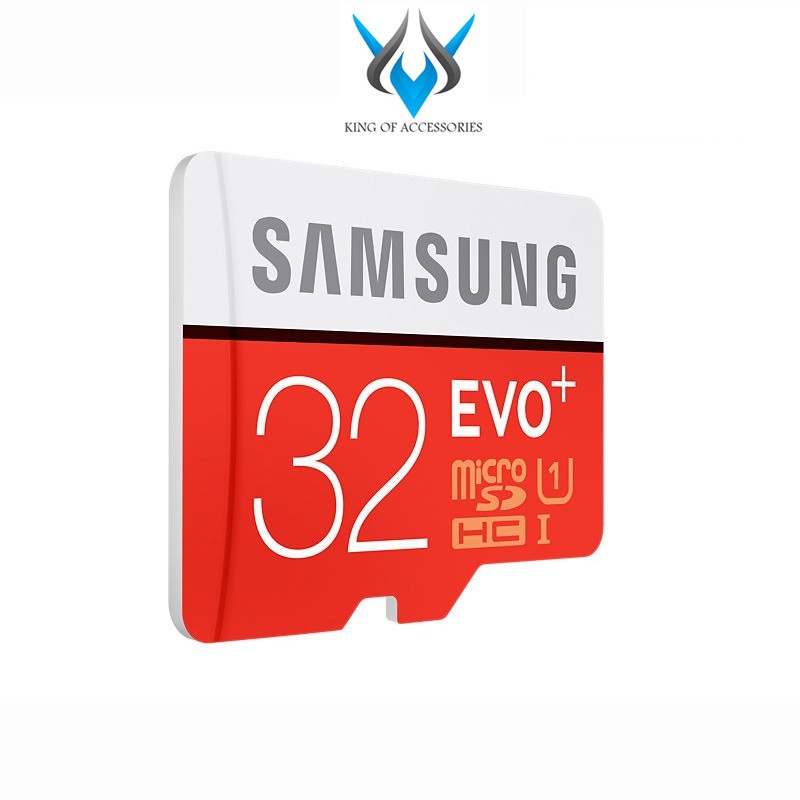 Thẻ nhớ MicroSDHC Samsung Evo+ 32GB U1 80MB/s kèm Adapter (Đỏ) - Không box