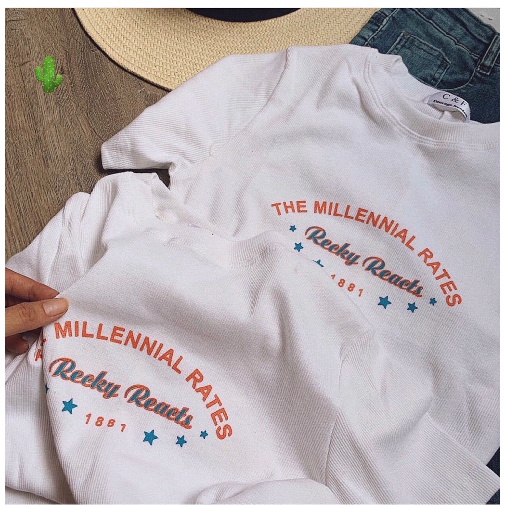 áo kiểu in chữ dáng croptop 1881 pc