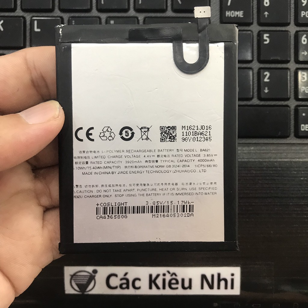 Pin Meizu M5 Note | Note 5 | M621 M621H M621M M621Q | BA621 4000mAh 3.85V 15.40Wh