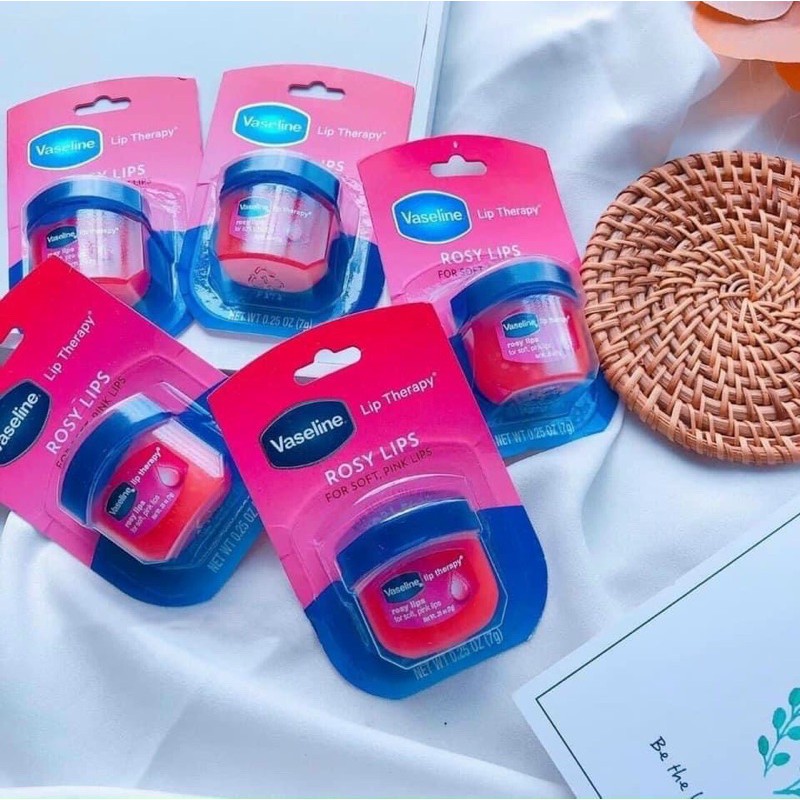 {Cam kết chính hãng} Dưỡng môi Vaseline Lip Therapy Rosy 7g Mỹ