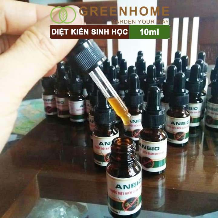 Thuốc diệt kiến gián sinh học Greenhome anbio, chai 10ml, thành phần tự nhiên, an toàn, hiệu quả, tiết kiệm