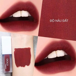 Đỏ Nâu Đất - Son Kem Dolly Đỏ Nâu Đất (tách set)