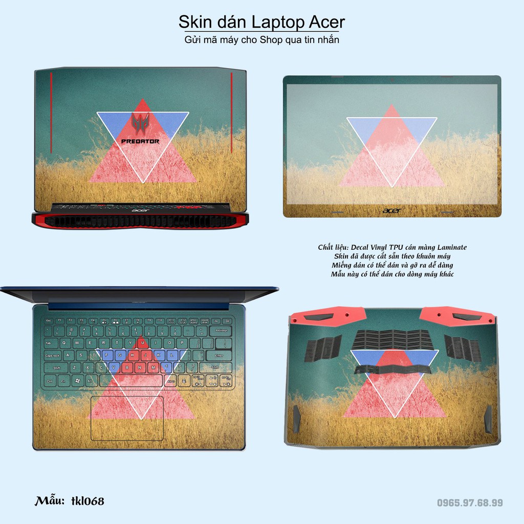 Skin dán Laptop Acer in hình thiết kế _nhiều mẫu 7 (inbox mã máy cho Shop)