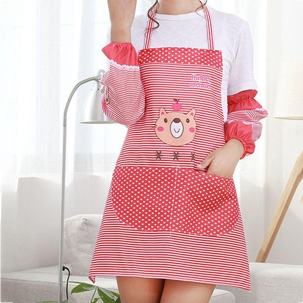 1 Bộ Tạp Dề Nấu Ăn In Hình Gấu Dễ Thương Cho Nữ