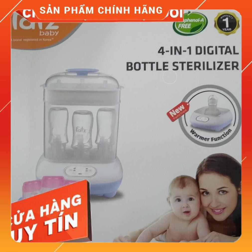 MÁY TIỆT TRÙNG SẤY KHÔ HÂM SỮA ĐIỆN TỬ đa năng 4 trong 1 FATZ BABY FB4910KM - Tặng kèm bình sữa Unimom