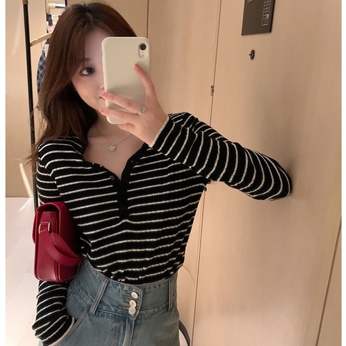 Áo Giữ Nhiệt Loose Long-sleeved Pullover Knitted Sweater