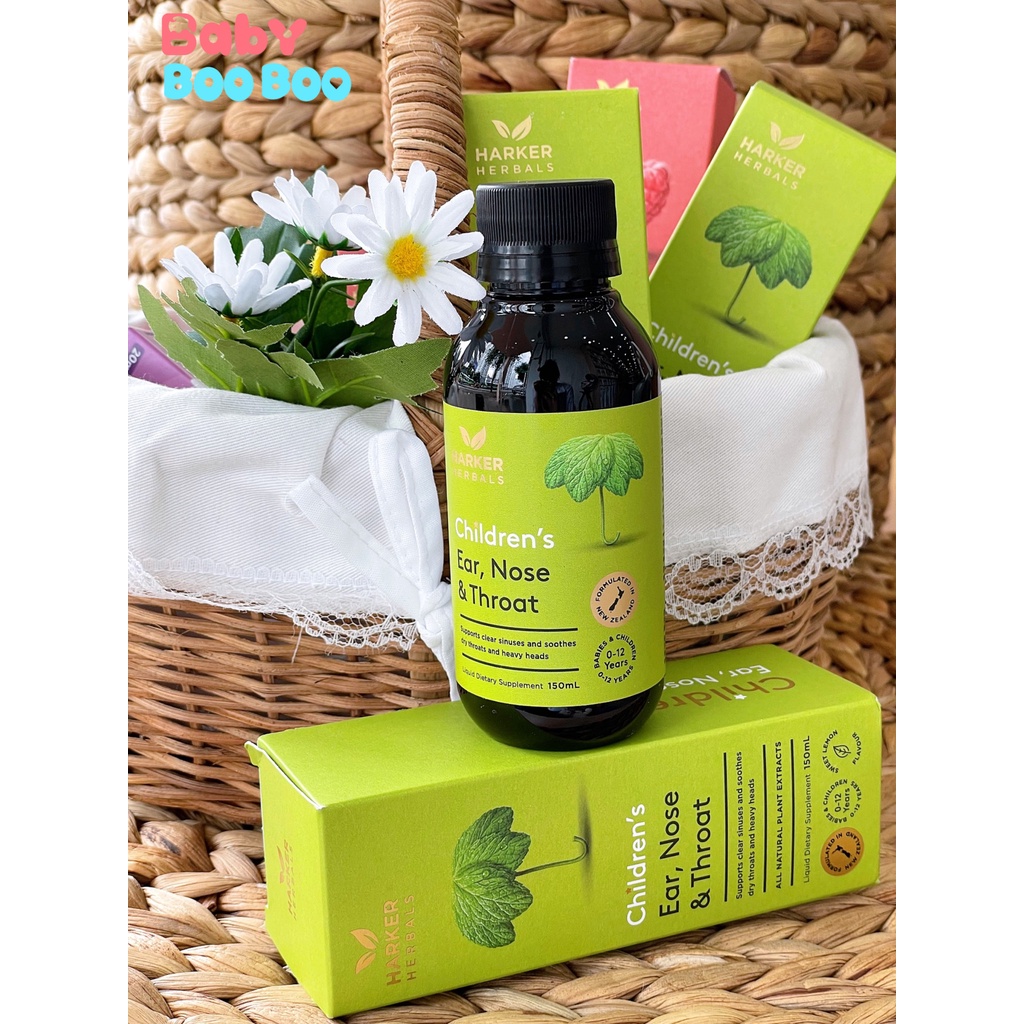 Siro thảo dược Harker Herbals xanh lá tai, mũi, họng cho bé