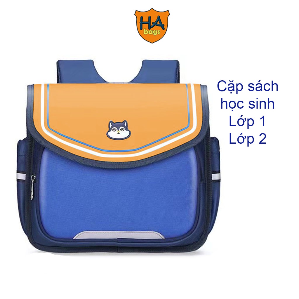 Cặp sách lớp 1, 2 HA1002 kích thước 26x33x14cm mẫu balo cấp 1 năm học mới 2023