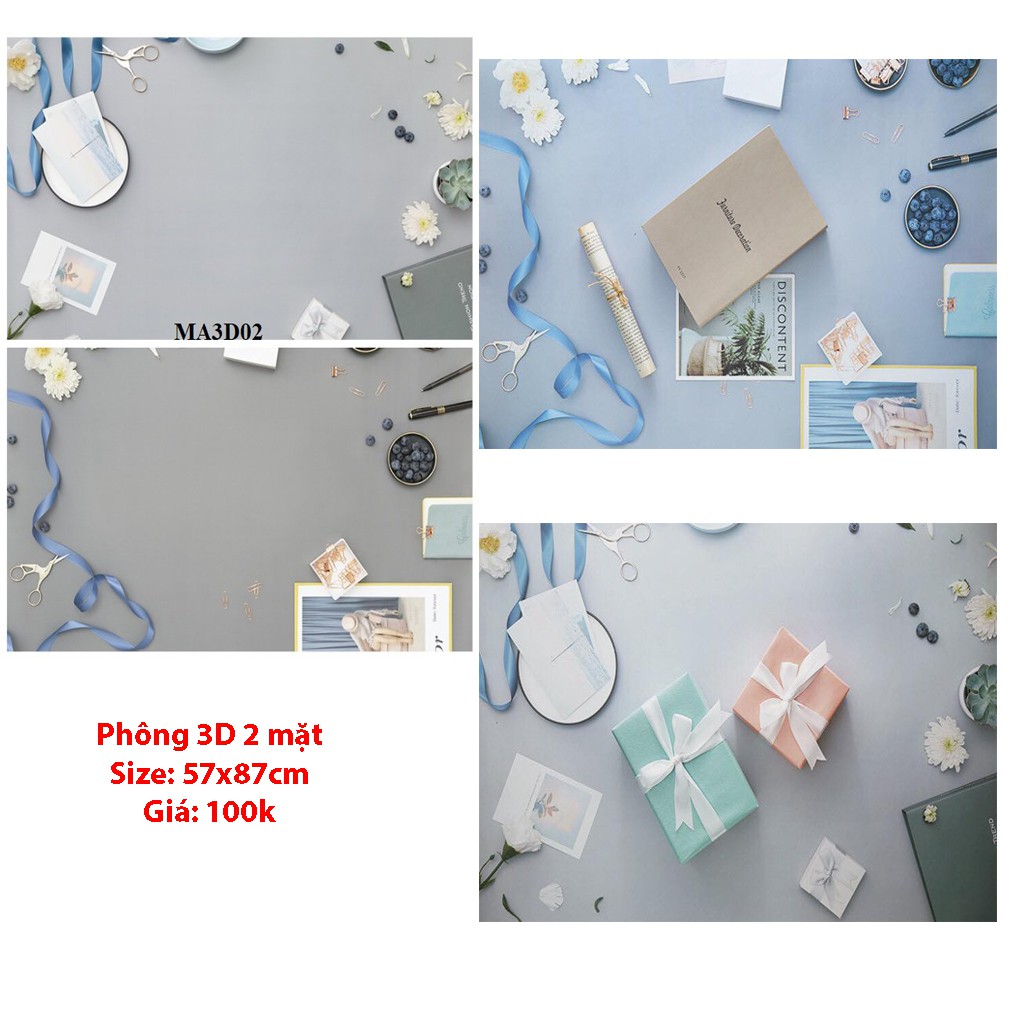 Background Chụp Ảnh, Thảm 3D Chụp Ảnh, Phông 3D Hai Mặt, Mẫu P3D02
