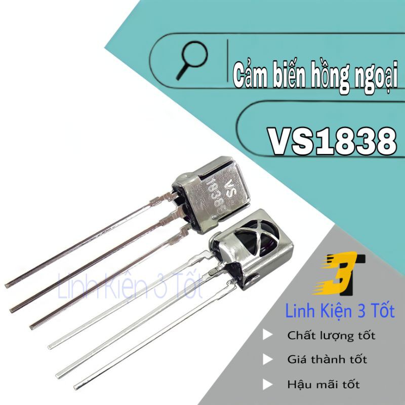 Mắt nhận hồng ngoại VS1838 chính hãng