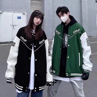 Áo Khoác bomber Đồng Phục Bóng Chày Hàn Quốc Cho Cặp Đôi simple áo khoác bomber nữ unisex áo khoác nam nữ fashion áo khoác gió 2 lớp from rộng áo khoác nam đẹp