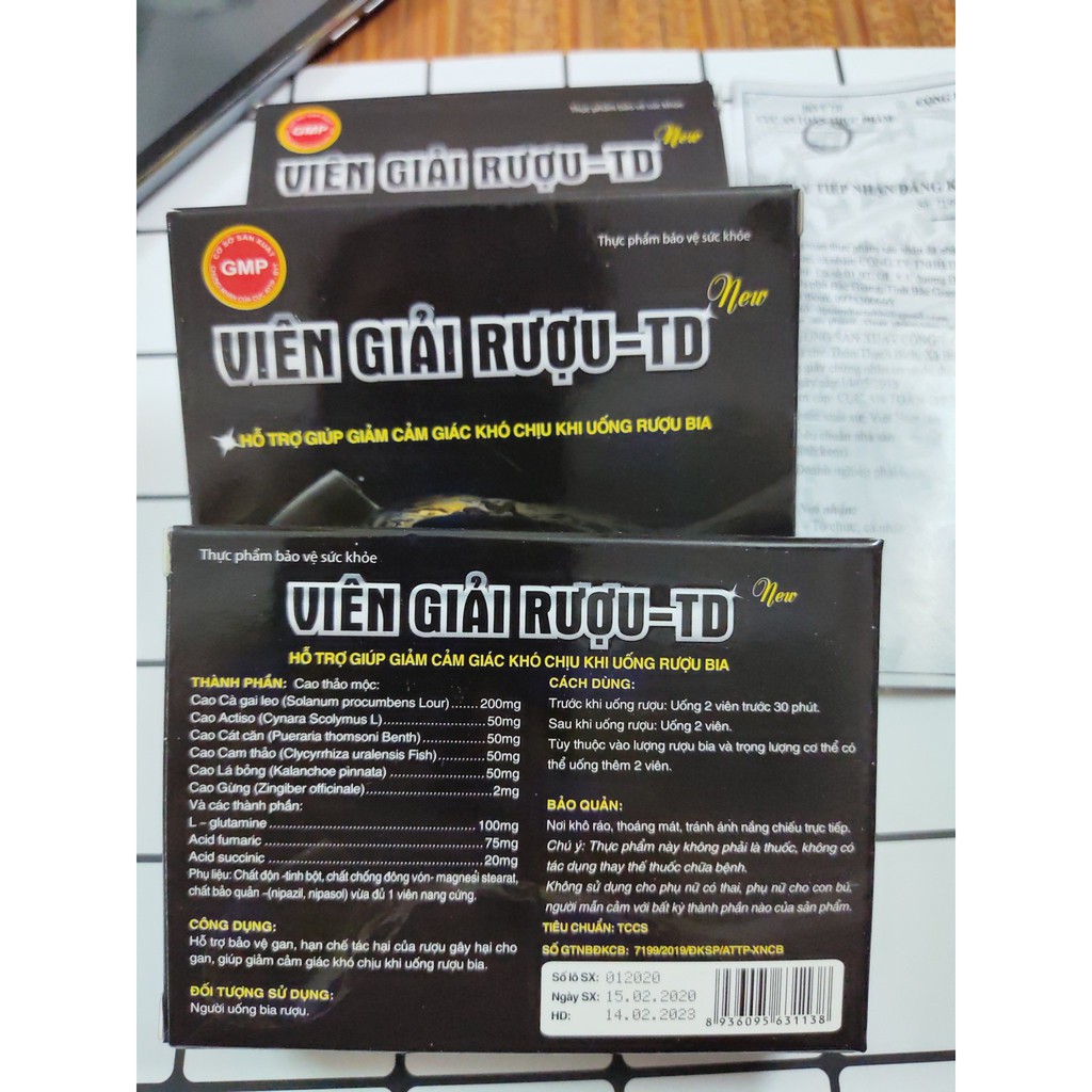 Viên giải rượu TD - hộp 4 viên | BigBuy360 - bigbuy360.vn