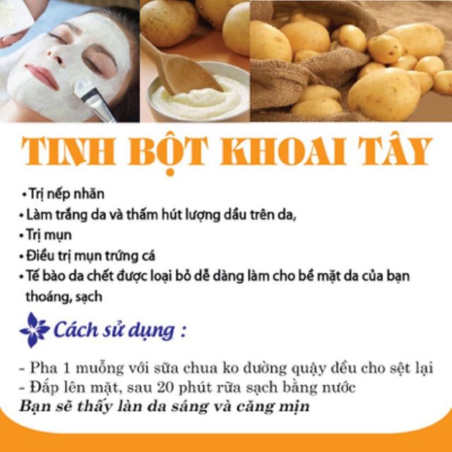 Tinh Bột Khoai Tây - Dưỡng Trắng & Chống Lão Hóa