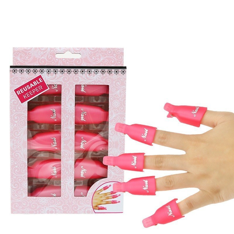 BỘ KẸP Ủ TAY  PHÁ GEL 10PCS - dụng cụ làm móng