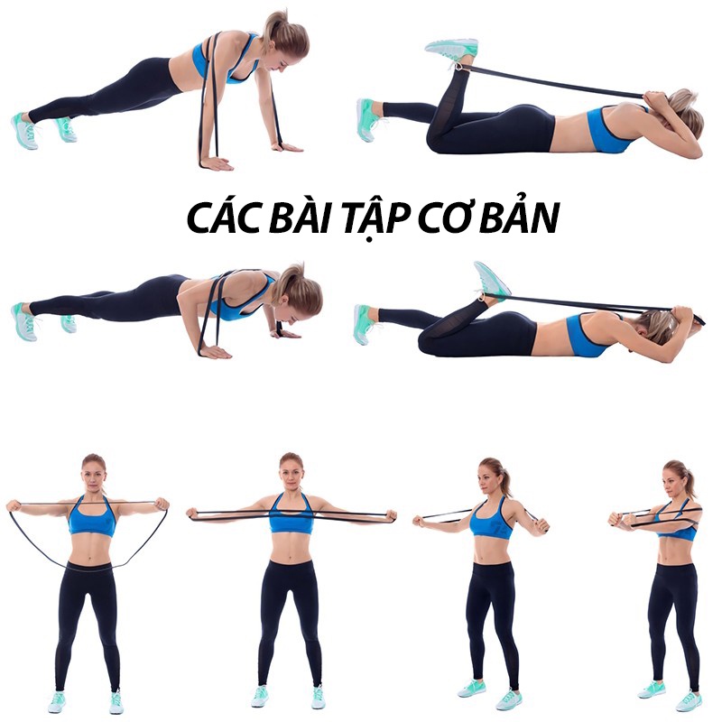 Dây Kháng Lực Power band tập Gym, Dây powerband đa năng tập toàn thân tại nhà Gym 34