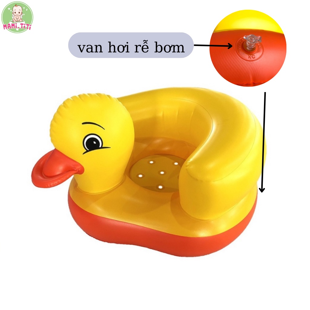 Ghế hơi tập ngồi cho bé, ghế hơi hình vịt cho bé