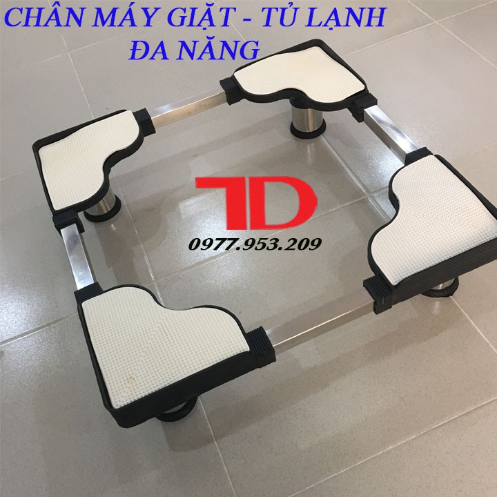 CHÂN MÁY GIẶT CAO CẤP LOẠI LỚN,CHÂN ĐỠ MÁY GIẶT, TỦ LẠNH ( Máy giặt từ 6- 9kg. tủ lạnh từ 90l- 290l)