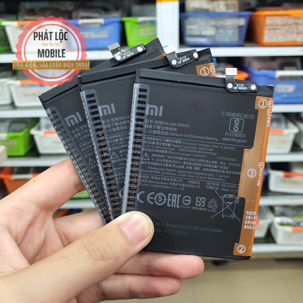 Pin Redmi Note 8, Dung lượng 4000mAh,  Mã pin BN46, Pin Xiaomi Redmi Note 8 zin công ty bảo hành 1 đổi 1 trong 3 tháng