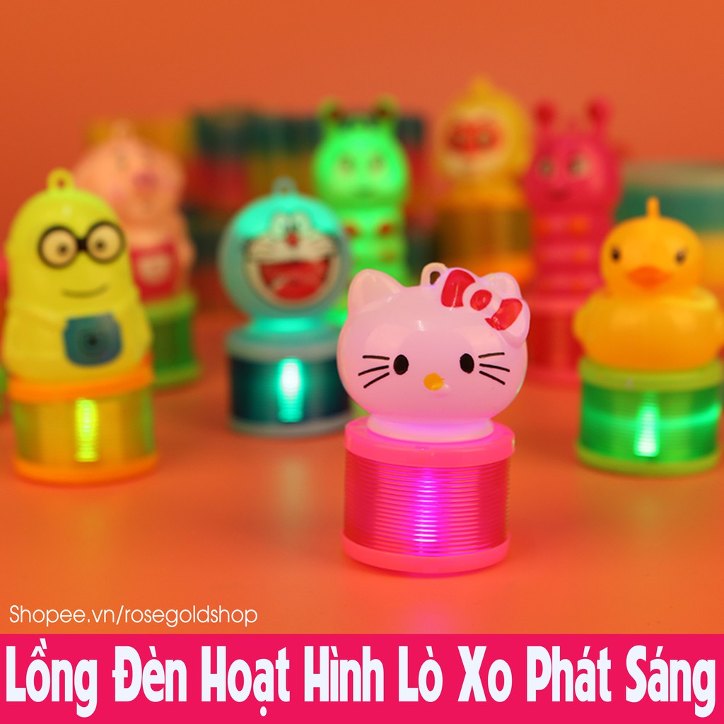 Lồng Đèn Lò Xo Hoạt Hình Phát Sáng Dễ Thương Cho Bé - Có Sẵn Pin giá rẻ