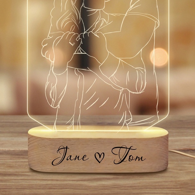 Đế Đèn LED 3D Thegioipuzzle chất lượng cao in khắc theo yêu cầu