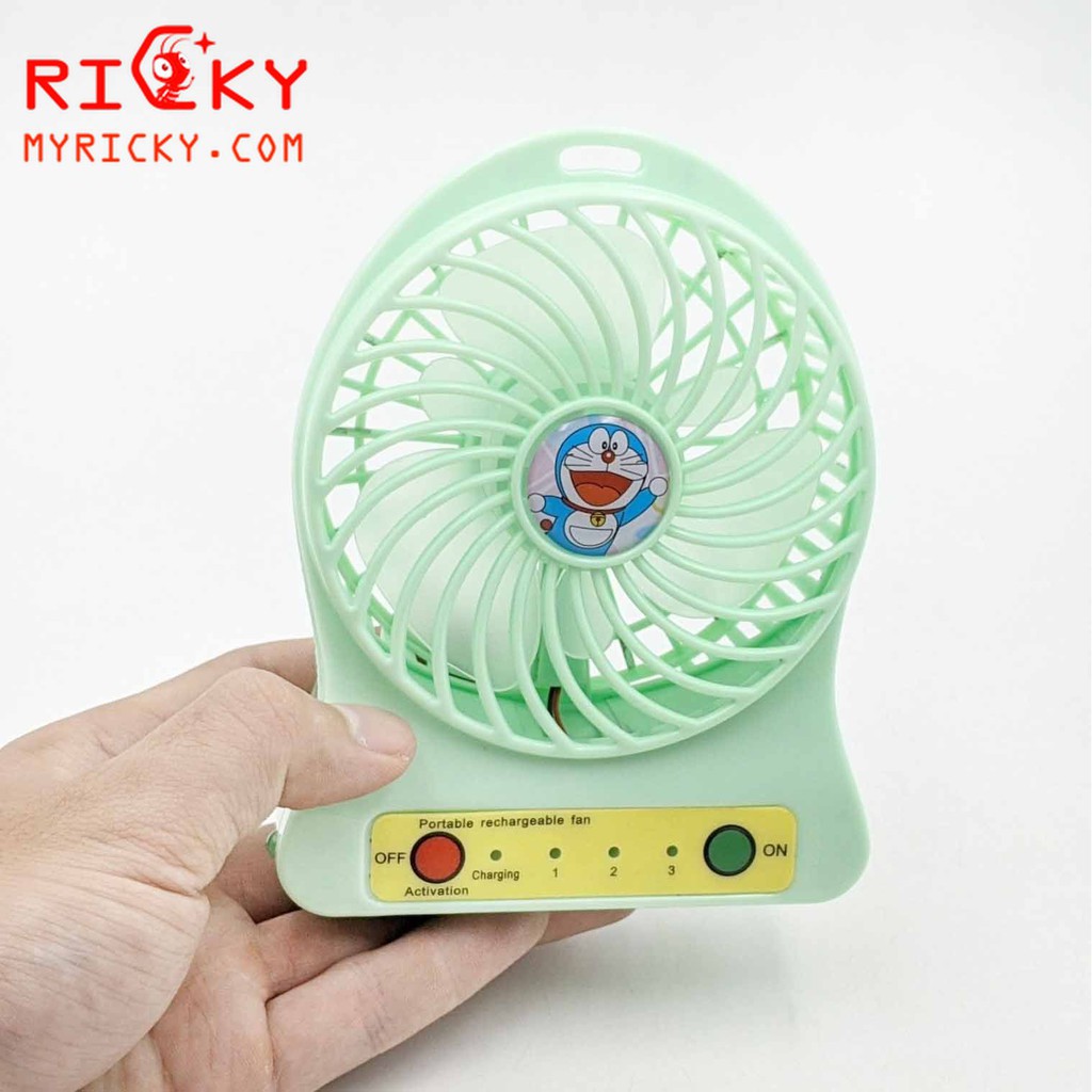 Quạt mini cầm tay CARTOON FAN - Pin sạc - 3 cấp độ siêu mát