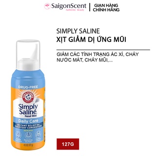 Xịt giảm nghẹt mũi Simply Saline Nasal Mist Daily Care