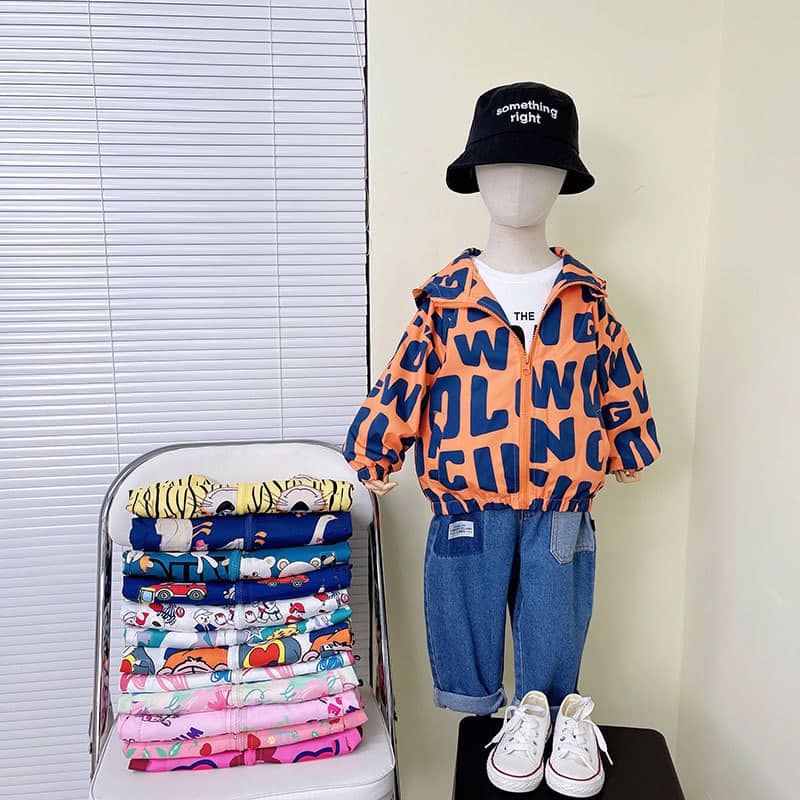 Áo khoác trẻ em áo gió lua form đại 110-150 cho bé