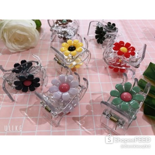 Kẹp tóc 5 răng trong suốt hoa cúc, trái cây