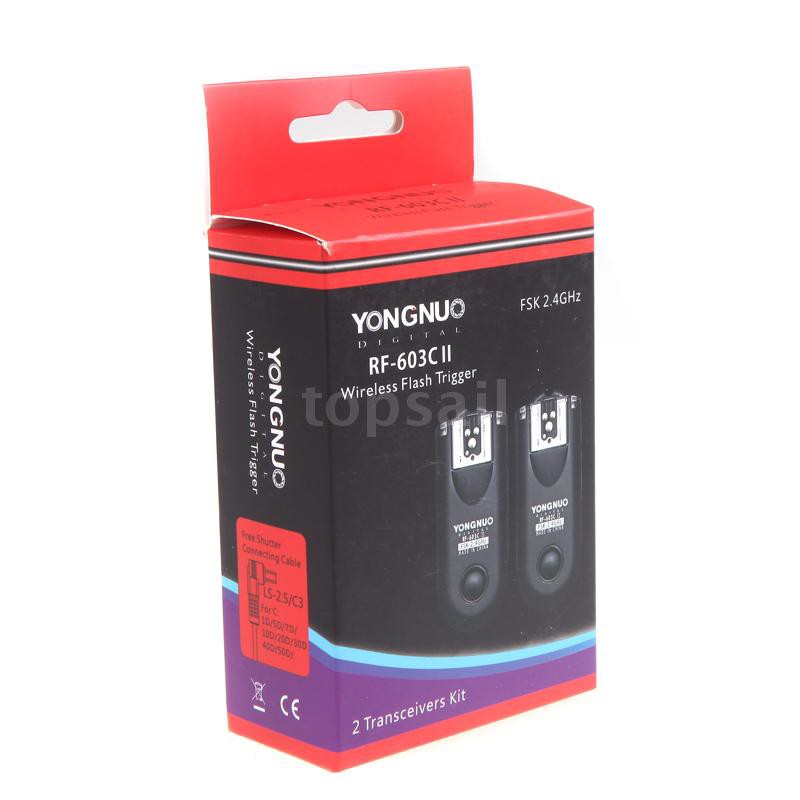 Yongnuo RF-603C II Wireless Remote Flash Trigger C3 for Canon 5D 1D 50D