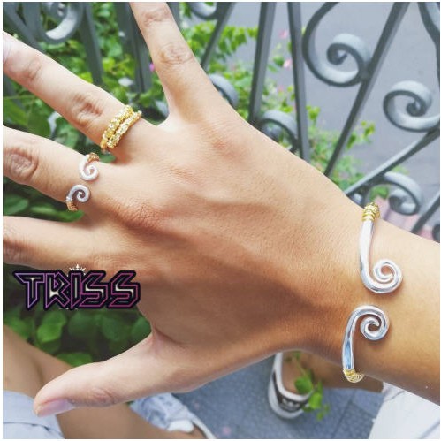 Vòng tay nam nữ kim cô -Như ý chất liệu titan xi bạc 925