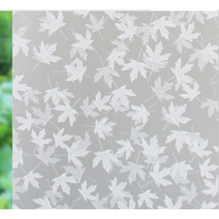 DECAL 1M PVC giấy dán kính mờ ( KHỔ 45CM ) – LÁ THU TRẮNG KK032 | BigBuy360 - bigbuy360.vn