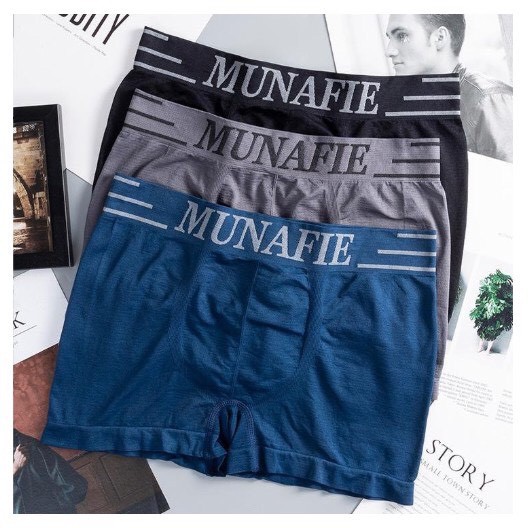 COMBO 5 QUẦN SỊP CHÉO NAM MUNAFIE XUẤT NHẬT CO GIÃN 4 CHIỀU CAO CẤP - BOXER FREESIZE