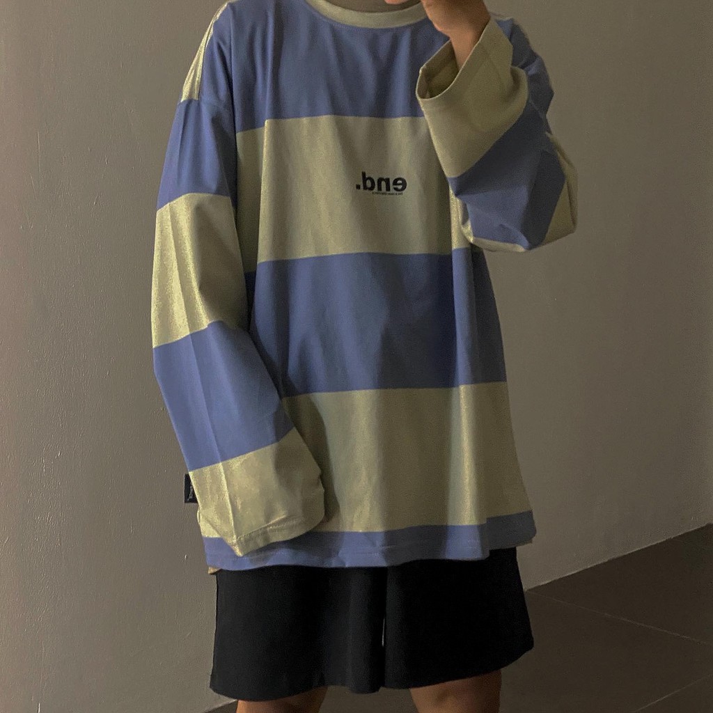 [Mã SKAMA06 giảm 8% tối đa 50K đơn 250K] Áo Tay Dài Sọc ( LONG SLEEVE - SAGE LIGHT/SKY DARK ) | BigBuy360 - bigbuy360.vn