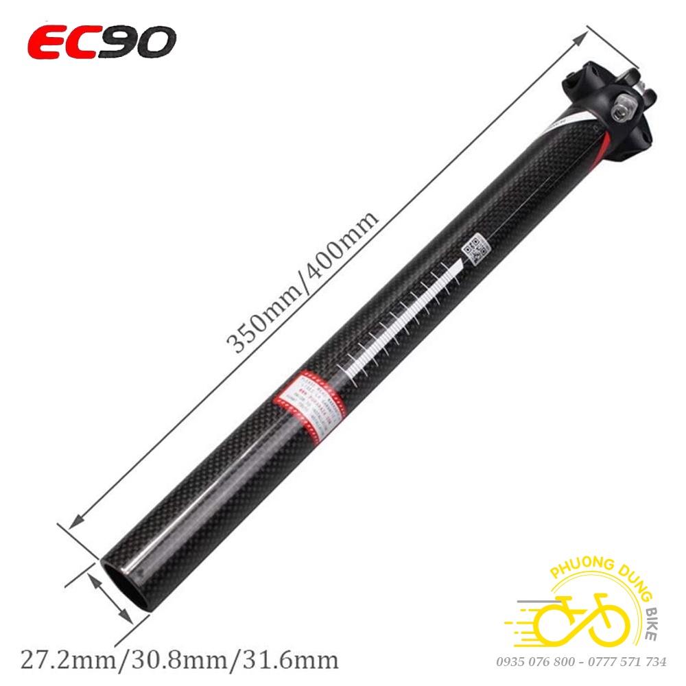 Cọc yên xe đạp Carbon EC90 27.2 / 30.8 / 31.6mm - MẪU 02