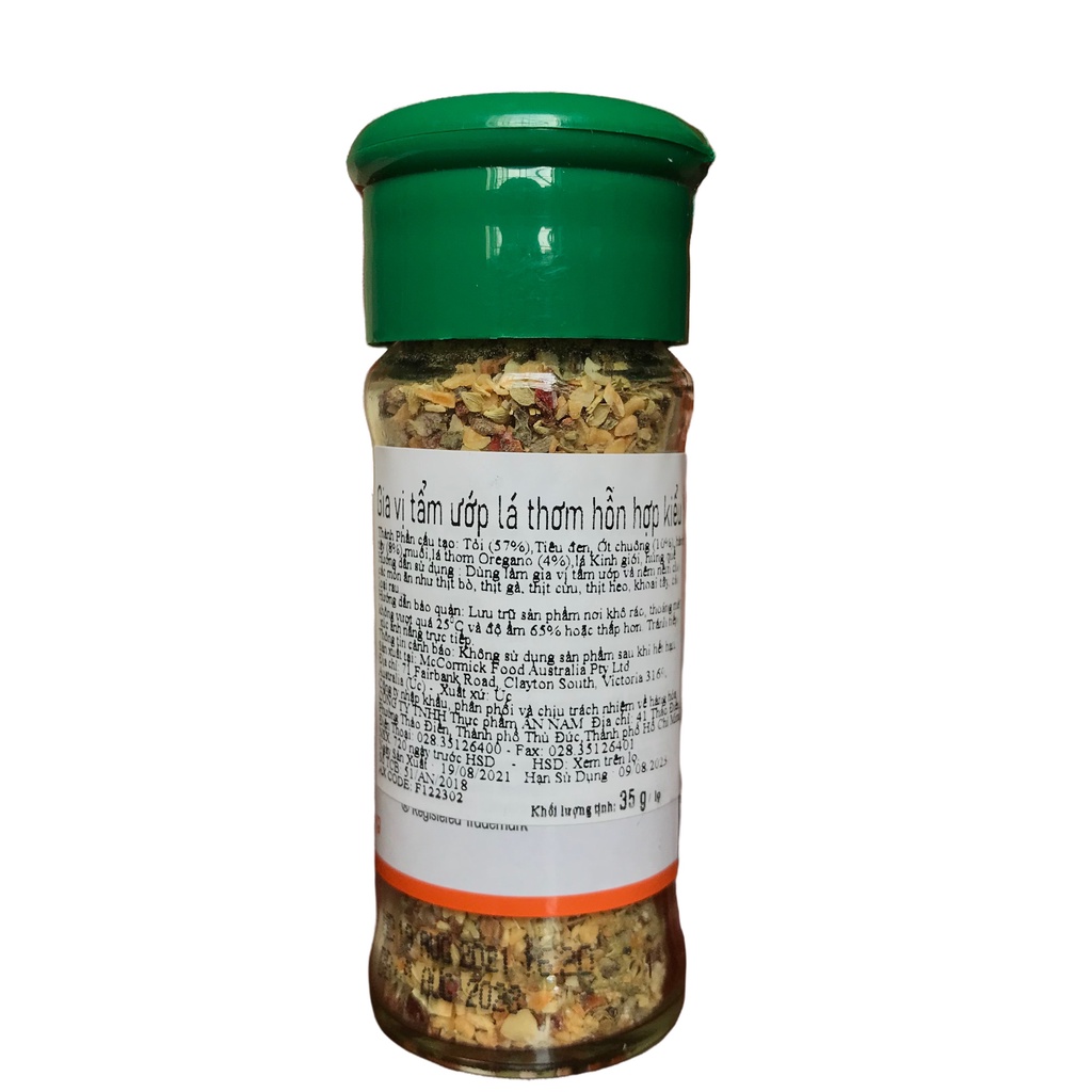 Gia Vị Tẩm Ướp Lá Thơm Hỗn Hợp Kiểu Ý Mccormick 35g
