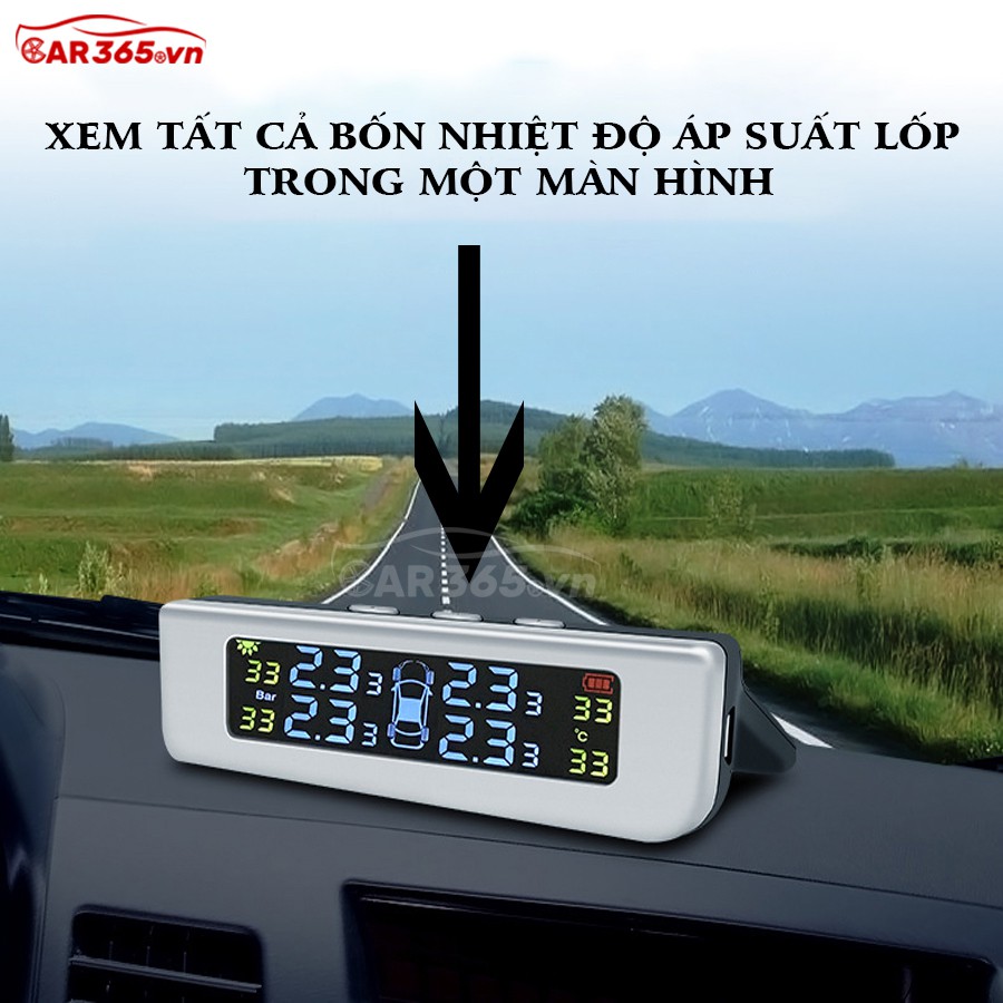 Cảm biến áp suất lốp ô tô xe hơi CAR365 TPMS van ngoài cao cấp  | CHÍNH HÃNG | BH 12 THÁNG | 1 Đổi 1 30 Ngày  - CAR29