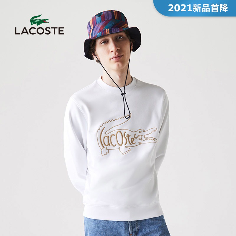 LACOSTE Mới Áo Sweater Cổ Tròn In Hình Cá Sấu Sh005 Cho Nam
