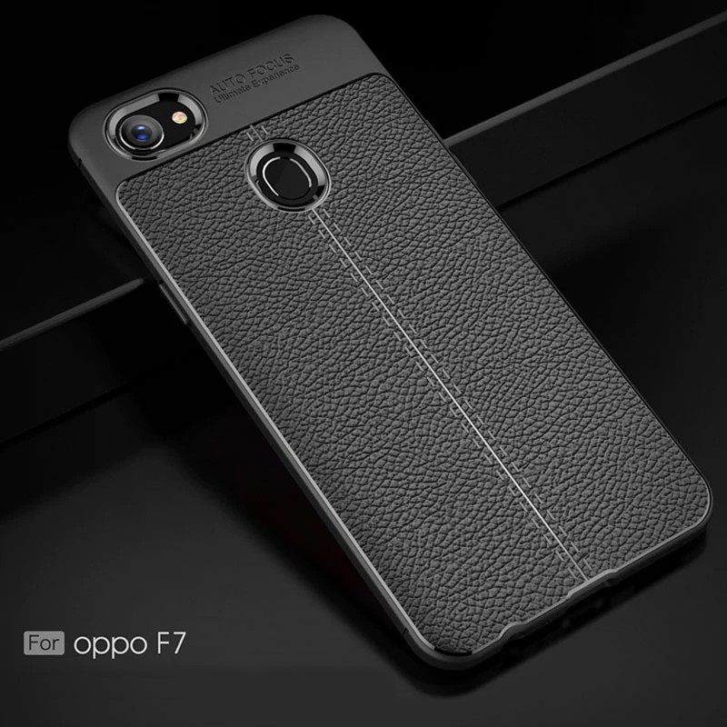 Ốp Lưng Auto Focus Vân Da Cho Oppo F7